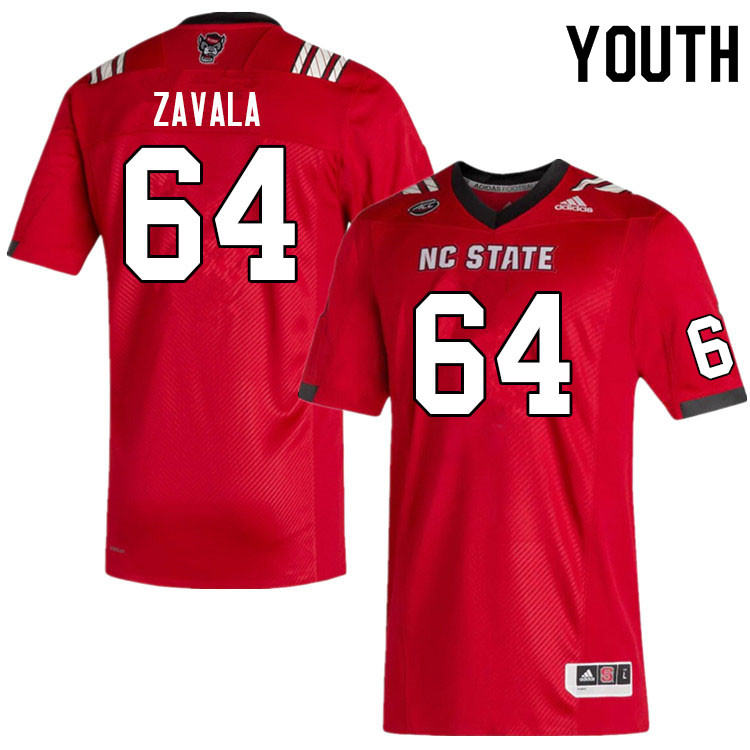 Youth #64 Chandler Zavala NC State Wolfpack College Football Jerseys Sale-Red - Click Image to Close